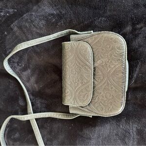Cute Green Embossed Crossbody Bag